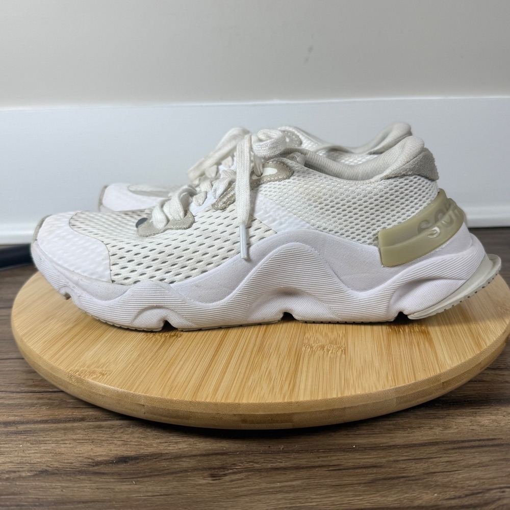Good Sorel Kinetic RNEGD Lace Sneakers Womens 8.5 White NL4145-100 Chunky Casual - Picture 3 of 8